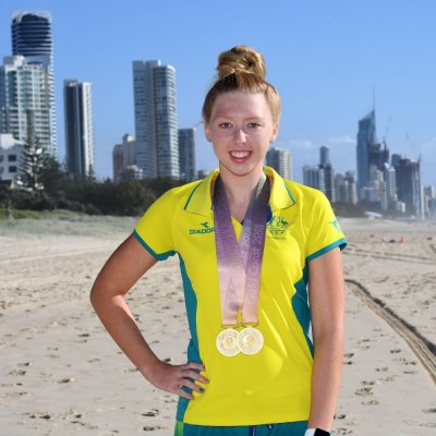 Dual gold medallist Lakeisha Patterson. Photo courtesy of Delly Carr - Swimming Australia 